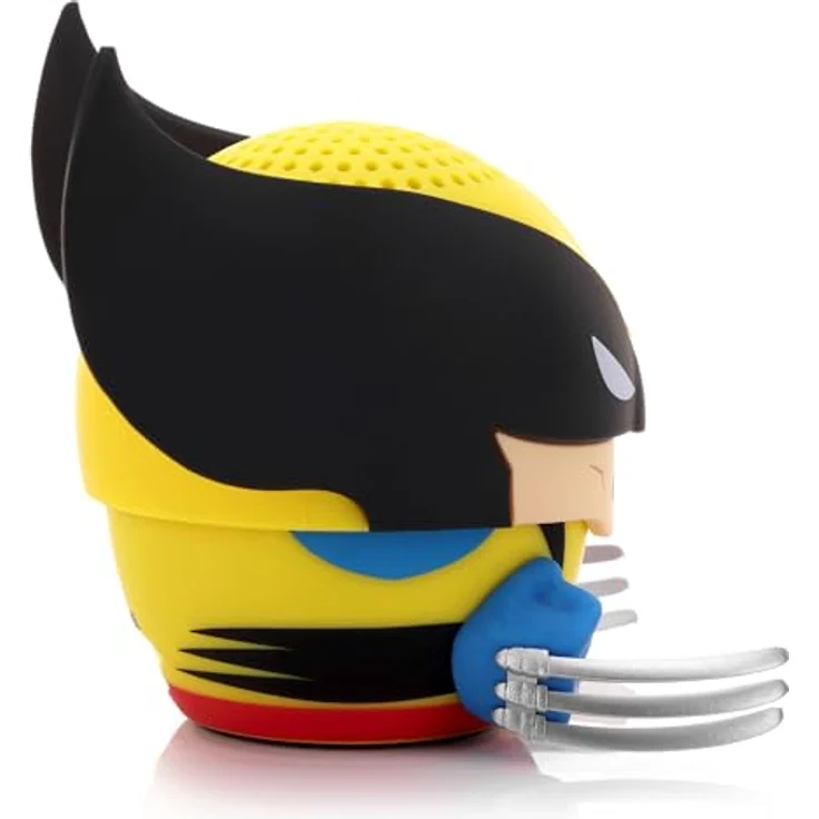 Bitty Boomers Marvel: Wolverine Mini-Bluetooth-Lautsprecher, ultra-tragbar mit Bluetooth 5.0, 4 Stunden Musikzeit, mit Gurt zur Befestigung, schwarz – Bild 3
