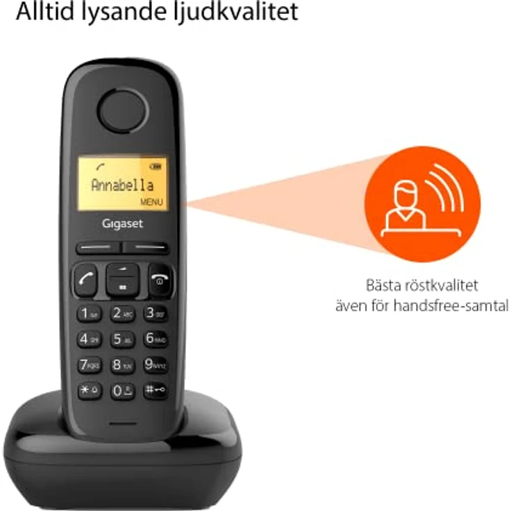 Gigaset A270 Duo Schnurlostelefon mit Rufnummernanzeige + zusätzliches Handset, DECT/GAP, schwarz – Bild 3