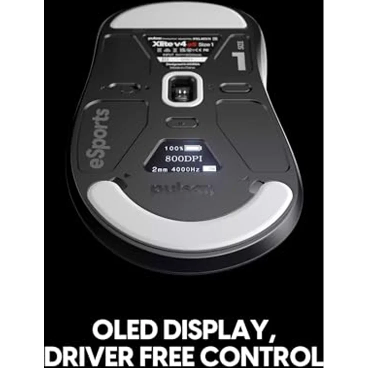 Pulsar Xlite V4 eS Mini Wireless, Gaming Maus mit 32.000 DPI optischem Sensor, 5 programmierbaren Tasten, kabellos, schwarz – Bild 3
