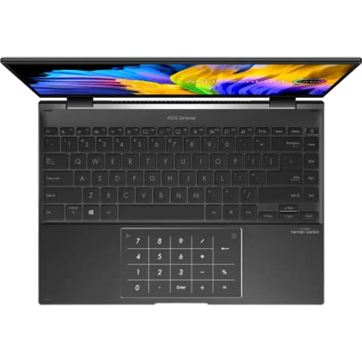 ASUS Zenbook 14 Flip OLED Convertible Laptop | 14" WQXGA+ 16:10 OLED Display | AMD Ryzen 9 5900HX | 16 GB RAM | 512 GB SSD | AMD Radeon | Windows 11 | QWERTZ Tastatur | Jade Black | Touchscreen – Bild 3