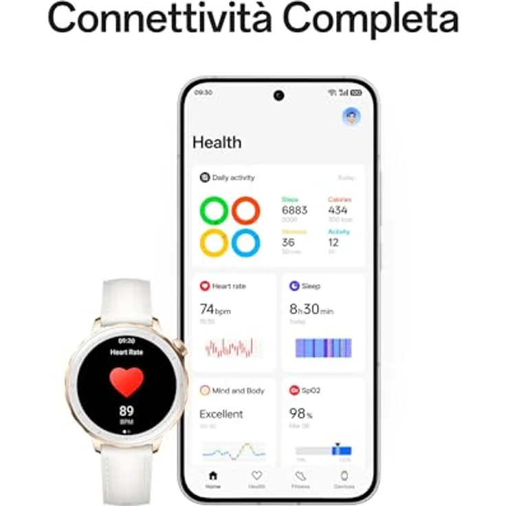 OPPO Watch X2 Mini Smartwatch, 1,32 Zoll AMOLED-Display, bis zu 7 Tage Akkulaufzeit, GPS, 100+ Sportmodi, wasserdicht bis 5 ATM – Glimmer – Bild 2