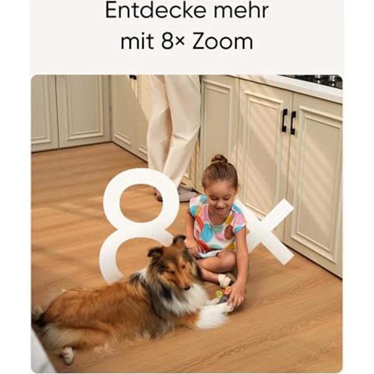 eufy Security Indoor Cam S350, Dual Kameras, 4K UHD Auflösung, Überwachungskamera mit 8× Zoom und 360° PTZ, Mensch/Tier KI, Ideal für Babyphone/Haustierkamera/Hausüberwachung, Dual-Band Wi-Fi 6 – Bild 3
