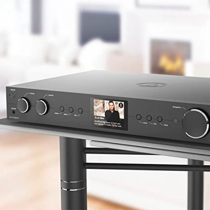 Hama DIT2105SBTX DAB Tuner HiFi Digitalradio Internet Radio FM Tuner Bluetooth Tuner HiFi Internetradio Digitalradio FM WLAN Stereo Receiver Spotify Amazon Music Fernbedienung USB AUX Wecker, schwarz – Bild 4