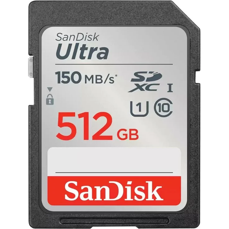 SanDisk Ultra SDXC /s (SDXC, 512 GB, U1, UHS-I), Speicherkarte, Schwarz – Bild 1