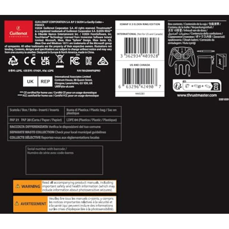Thrustmaster Eswap X2 Elden Ring Controller Golden One Size, Ergonomisches Gamepad mit stabiler kabelgebundener Verbindung – Bild 9