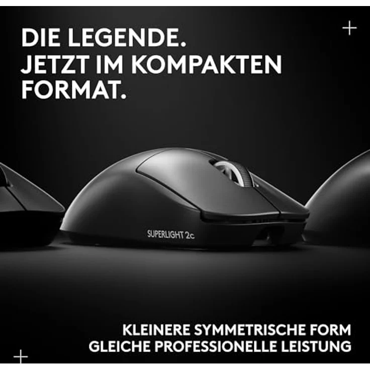 Logitech G PRO X SUPERLIGHT 2c, kabellose Gaming-Maus mit 44K DPI-Sensor, 8 kHz Abtastrate, 5 programmierbaren Tasten, USB-C-Ladefunktion, 53 g, Schwarz – Bild 2