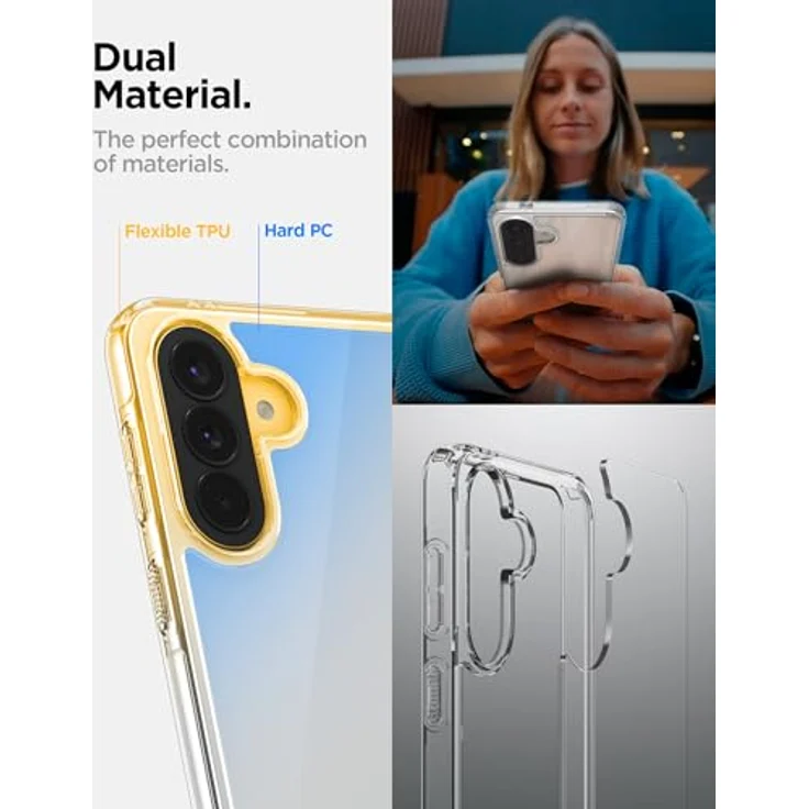 Spigen Samsung Galaxy A57 5G Hülle Ultra Hybrid, Crystal Clear, Schutzrand und Air Cushion Technologie für optimale Sicherheit – Bild 5