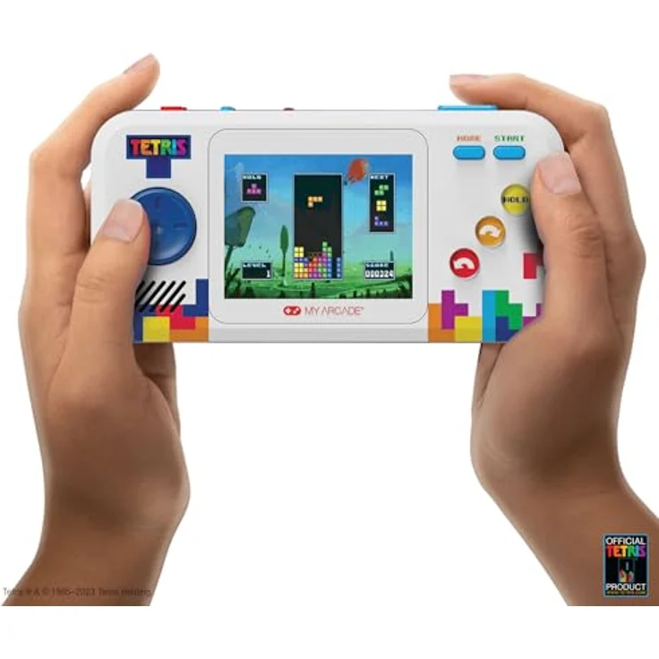 dreamGEAR Tetris Pocket Player Pro, tragbare Spielkonsole mit 2,75 Zoll hochauflösendem Farbdisplay und ergonomischem Design, betrieben über 4 AA-Batterien oder USB-C – Bild 6
