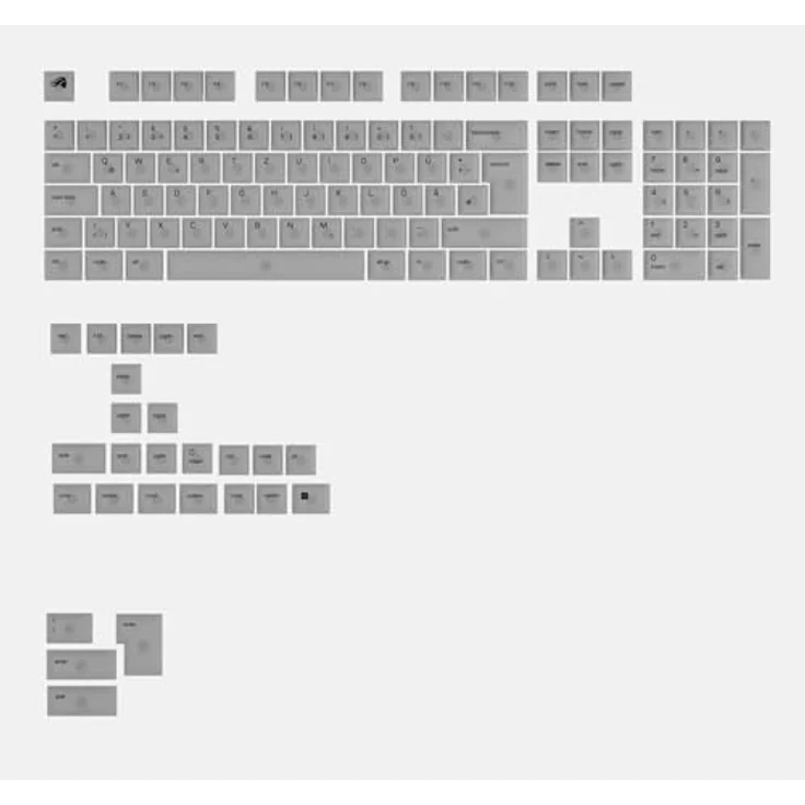 Glorious Polychroma V2 Keycaps, ANSI Layout (DE), Polycarbonat, UV-Druck - Transparent – Bild 1