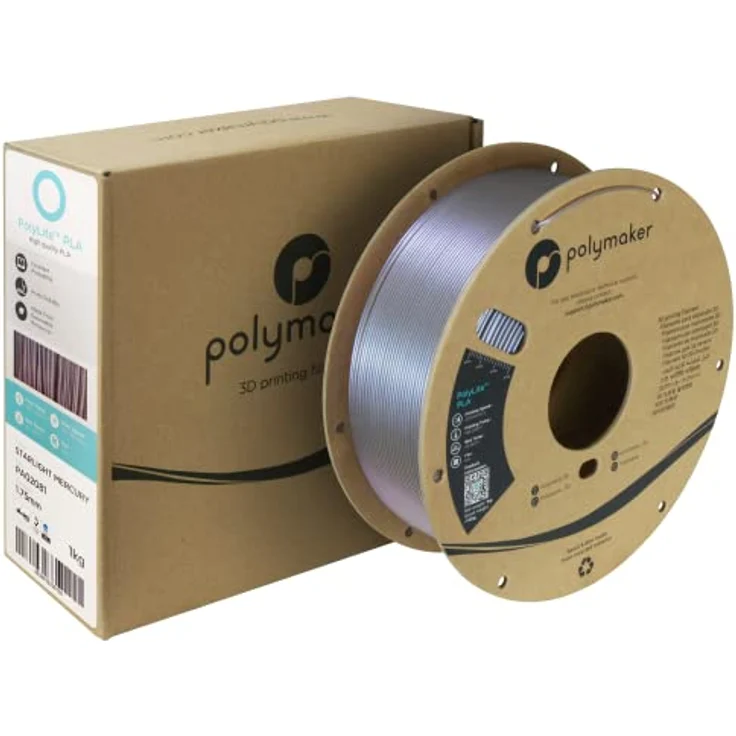 Polymaker PolyLite PLA Starlight - Mercury, hochwertiges 3D-Druckmaterial mit Farbwechsel-Effekt und Jam-Free Technologie – Bild 2