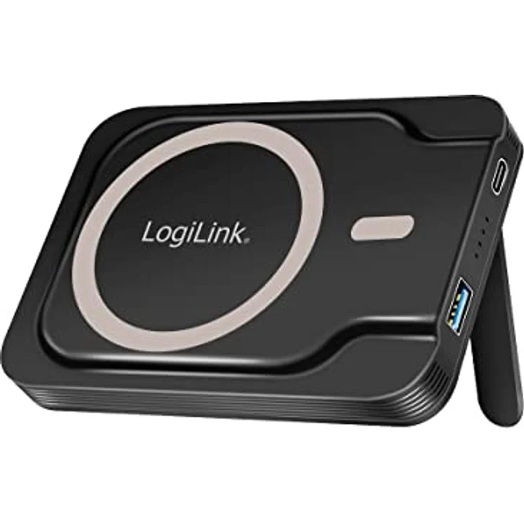 LogiLink PA0287 - magnetische Wireless Powerbank mit 5000 mAh, kabelloses Laden von QI-Geräten oder USB-C PD (PowerDelivery 3.0) + USB-A QC (QuickCharge 3.0) – Bild 5