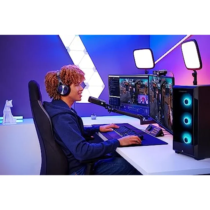 Elgato Facecam Pro, Ultra-HD-Webcam (4K60) für Livestreams, Gaming, Videokonferenzen, Sony-Sensor, fortgeschrittene Lichtkorrektur, bedienbar wie eine DSLR, Weitwinkel, für OBS, Teams, Zoom, PC/Mac – Bild 2