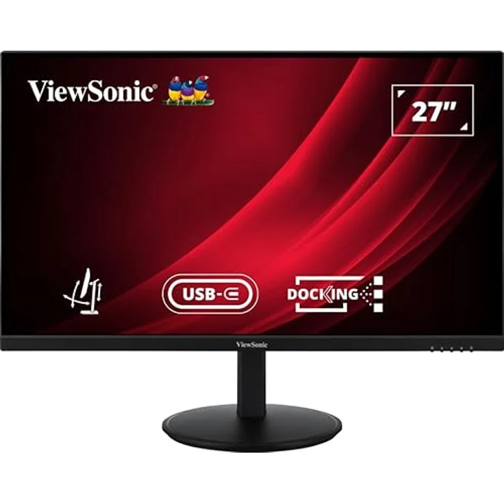 ViewSonic VG2709U-2K Monitor, 68,6 cm, QHD, 100 Hz, HDMI/DP/USB-C, kristallklare Bilder, ergonomisches Design – Bild 1