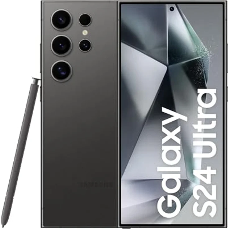 Samsung Galaxy S24 Ultra AI Smartphone, Android-Handy ohne Vertrag, 12GB RAM, 256GB Speicher, Titanium Black – Bild 1