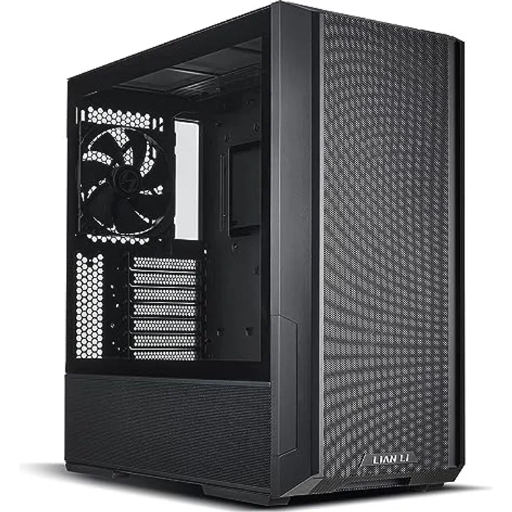 Lian Li LANCOOL 216X PC-Gehäuse - 392 mm GPU-Größe - Design mit hohem Luftstrom - inklusive 160-mm-Lüftern, Stahl, Midi-Tower, Schwarz – Bild 1
