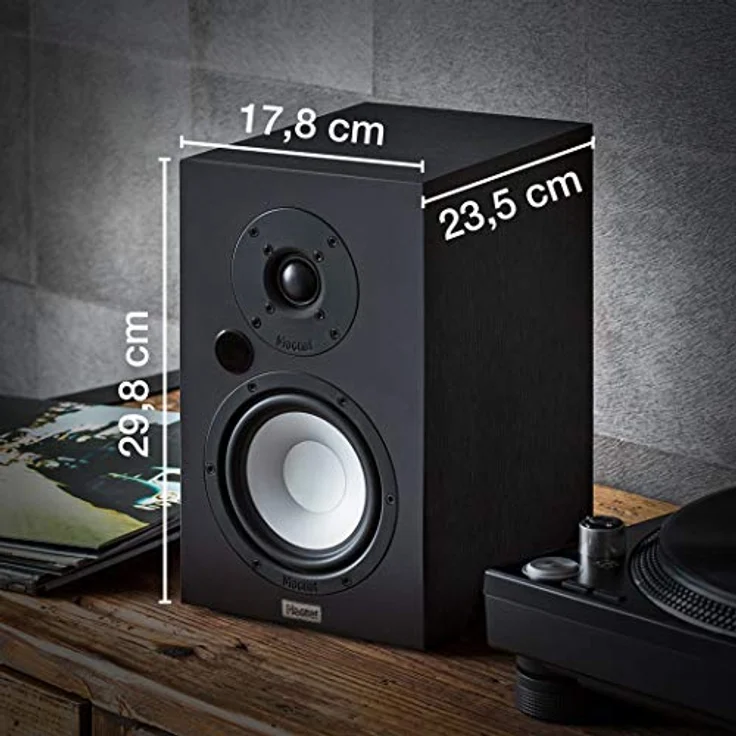 Magnat Multi Monitor 220 | Aktives Lautsprecherset mit aptX Bluetooth, Phono-Eingang und Fernbedienung | Komplettsystem für Vinyl- und Streaming-Nutzer, Schwarz – Bild 3