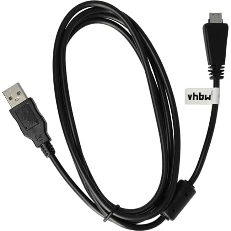 vhbw USB Datenkabel Ladekabel passend für Sony Cybershot DSC-HX7, SC-TX5, DSC-TX10, DSC-W350, DSC-WX5 ersetzt VMC-MD3 ohne AV-Funktion. – Bild 4