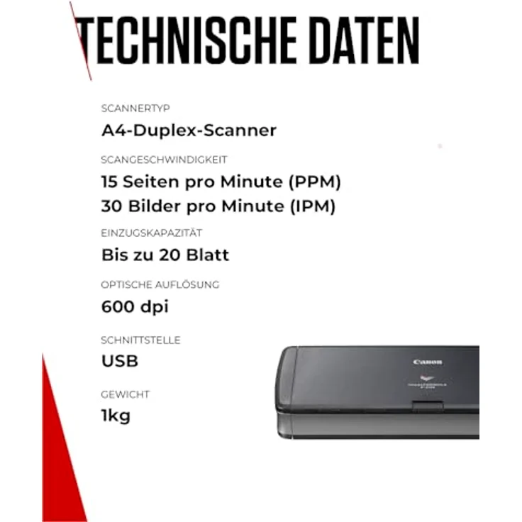 Canon P-215II Documentscanner – Bild 7