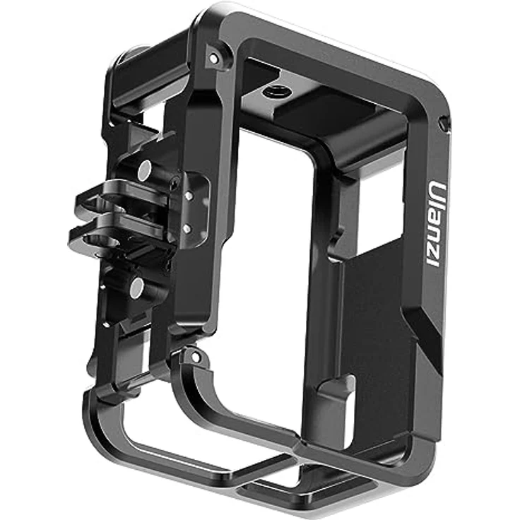 ULANZI OA-14 DJI Osmo Action 3 Metal Cage Rahmen, Cold shoe und 1/4 Zoll Schraubeneingänge, Horizontal & Vertikal Aufnahmemodus – Bild 5