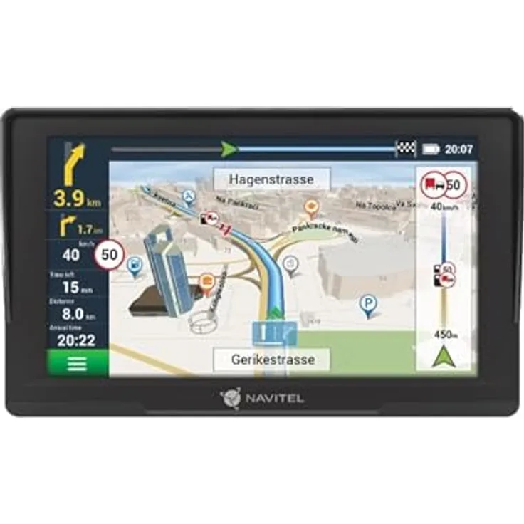 Navitel E777, GPS-Navigator für LKW mit 7 Zoll Touchscreen, 800 × 480 Pixel, Karten für 47 Länder inklusive, schwarz