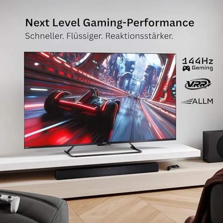 Sharp 43HR7765E QLED Fernseher 43 Zoll, 4K UHD, Google Smart TV, HDR Dolby Vision, 144Hz Gaming – Bild 6