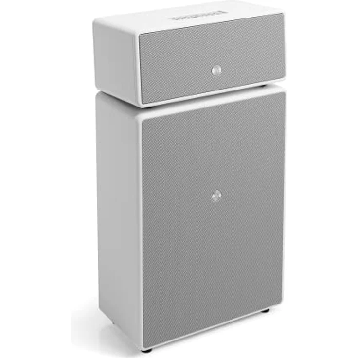 Audio Pro Drumfire II - Kraftvoller WiFi Multiroom Speaker - Kabellos mit Bluetooth –Tragbarer Lautsprecher mit AirPlay2, Google Cast, Spotify Connect - Weiss – Bild 1