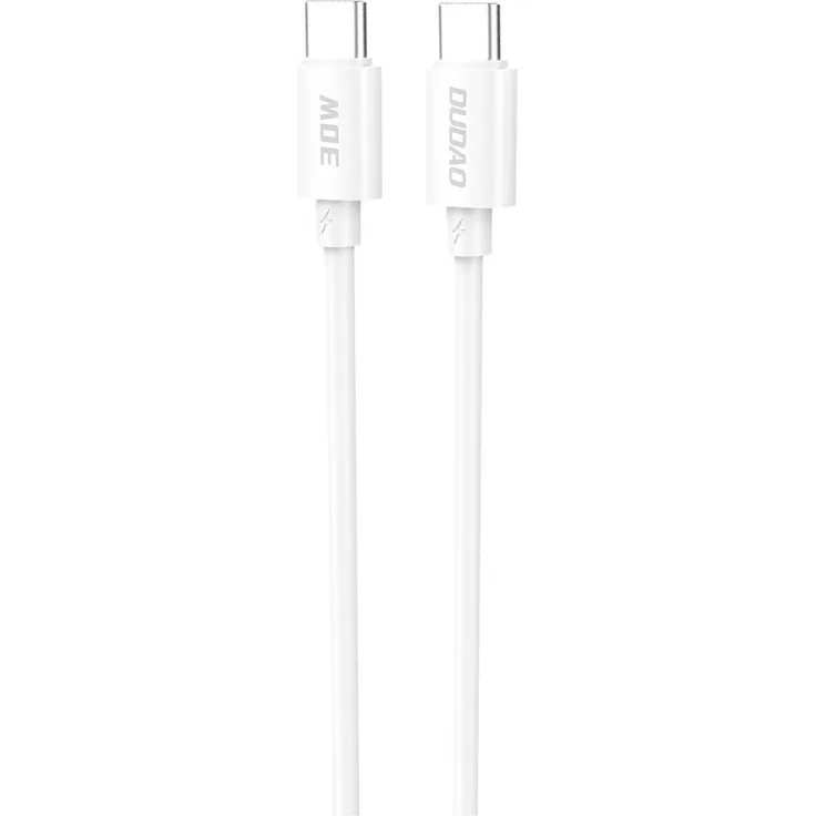 Dudao L4C USB-C / USB-C 30W Kabel, 2 Meter lang, weiß, für gleichzeitiges Laden und Datenübertragung
