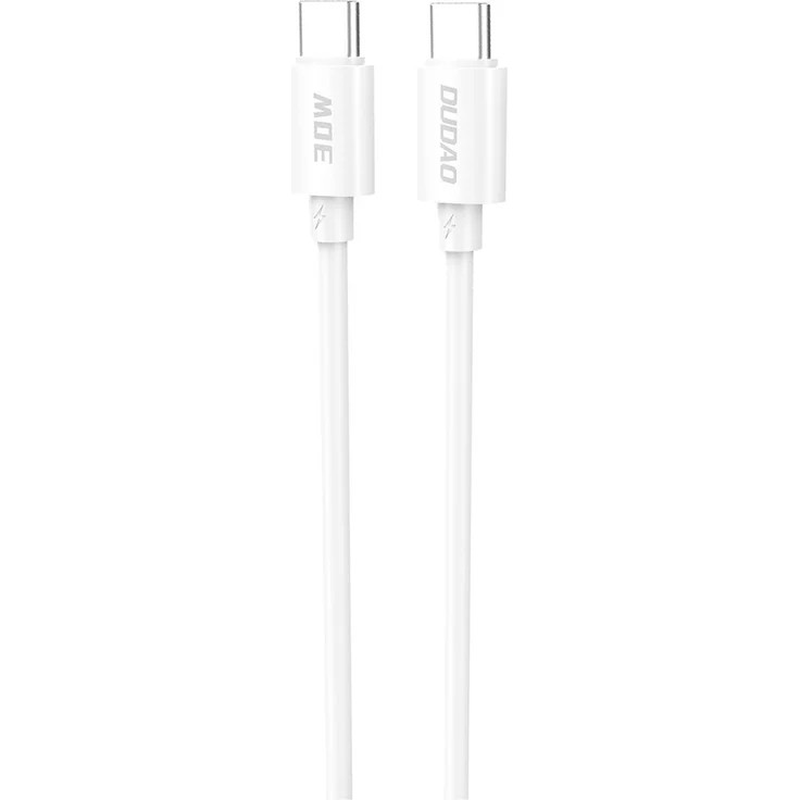 Dudao L4C USB-C / USB-C 30W Kabel, 2 Meter lang, weiß, für gleichzeitiges Laden und Datenübertragung