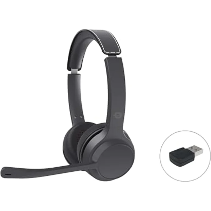Conceptronic POLONA04BA, Wireless Bluetooth Kopfhörer mit USB-Audio-Adapter, schwarz – Bild 2