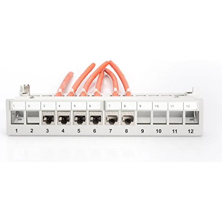 DIGITUS Professional , Modular Desktop Patch Panel, 12-Port, geschirmt, Grau – Bild 4