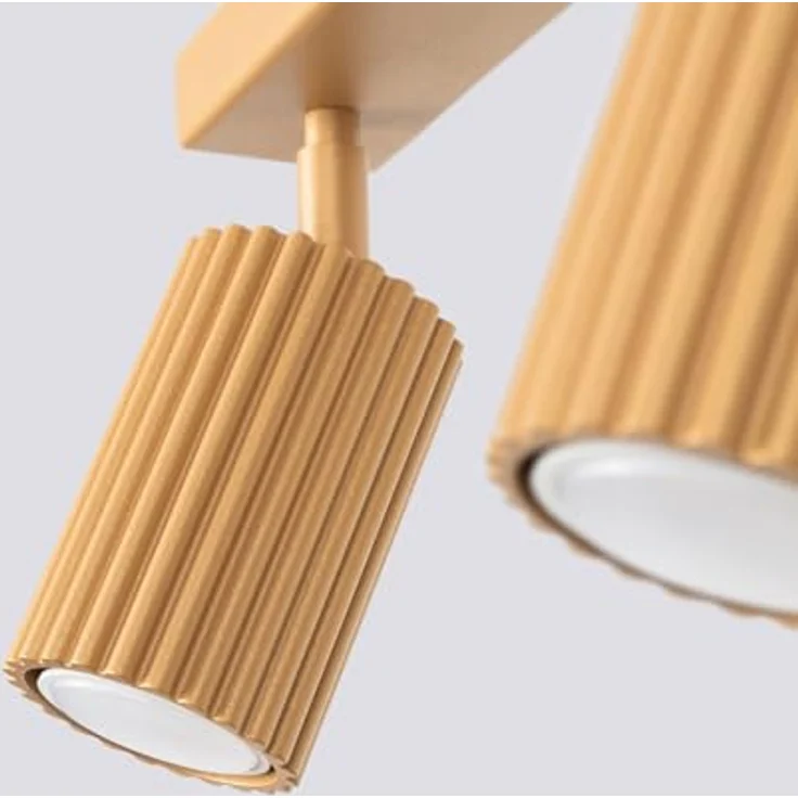 SOLLUX lighting Deckenlampe 3 Flammig Aluminium Karbon Gold, energieeffiziente Beleuchtung mit minimalistischem Design – Bild 5