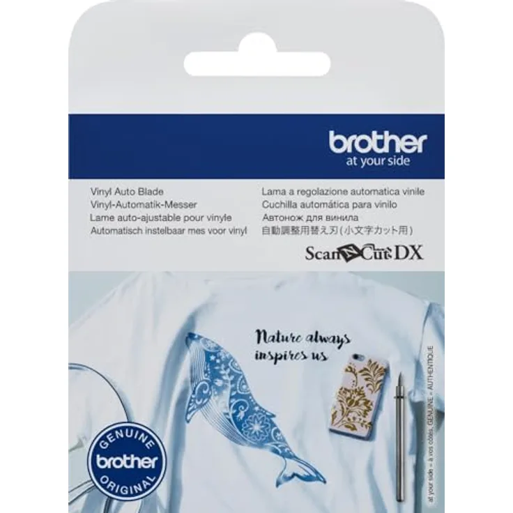 Brother CADXBLDV1, Vinyl Automatik-Messer für Schneideplotter, selbstjustierende Klinge für präzise Schnitte mit der ScanNCut DX Serie