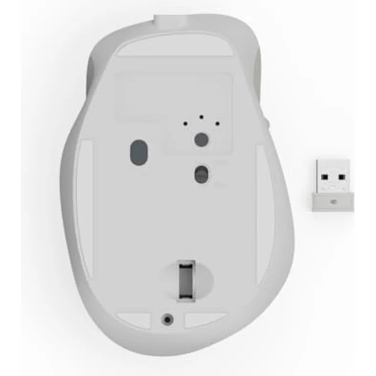 Hama WM-500 Funkmaus, ergonomisch, 1600 DPI, 6 Tasten, leise, Akku, Weiß – Bild 6