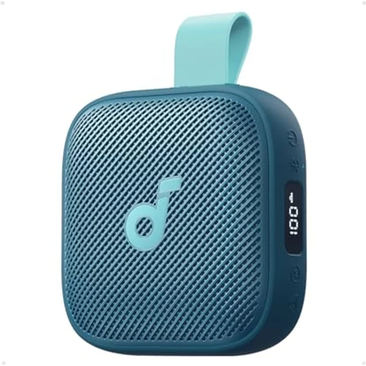 soundcore Boom Go 3i, tragbarer Bluetooth-Lautsprecher mit 15W Sound, 24h Spielzeit, IP68 wasserdicht, RGB Lichtshow, Ladefunktion, Blau – Bild 1