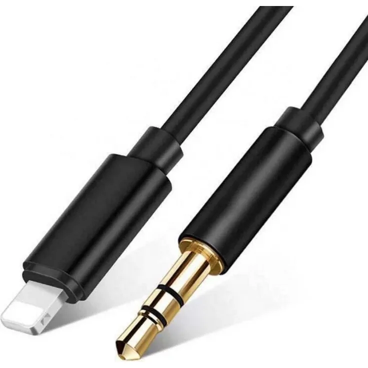 Alpha Electronics iPhone auf Aux Audio-Kabel, Lightning auf 3,5-mm-Klinke, 100 cm, schwarz, für iPhone und iPad 6 7 8 11 12 13 14 Pro Max Plus