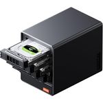 AOOSTAR AMD Ryzen 7 5825U 4Bay NAS Mini PC, kein RAM und keine SSD, 2,5/3,5 SATA x 4 (bis zu 88 TB), Werkzeuglose Installation, geeignet für Virtualisierungssysteme