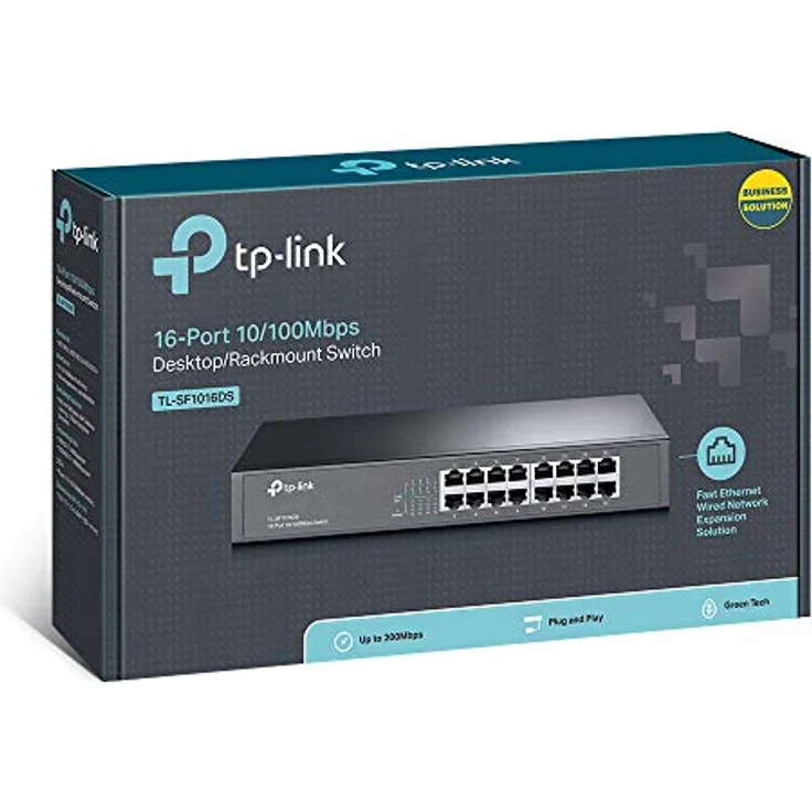 TP-LINK TL-SF1016DS 16 Port Netzwerk Switch (lüfterloses Passivkühlkonzept) – Bild 5