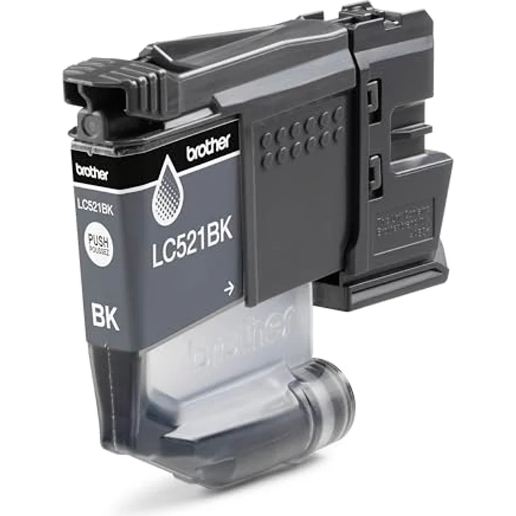 Brother LC-521BK, schwarze Tintenpatrone für Tintenstrahldrucker, Reichweite bis 500 Seiten, kompatibel mit DCP-J1260W und J1310DW – Bild 2