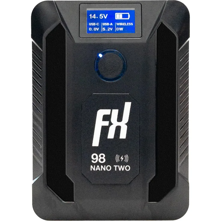 Fxlion Nano Two 14.8V / 98Wh V-lock Wireless Akku, kompakt mit LCD-Anzeige und kabellosem Laden