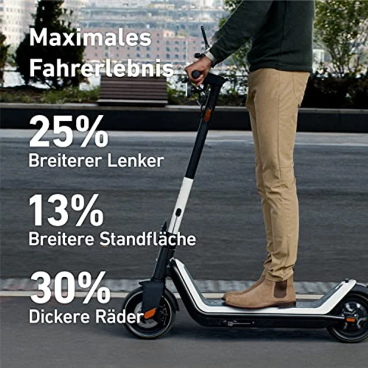 NIU KQi3 Sport E-Scooter, mit Straßenzulassung, Schwarz, 20 km/h – Bild 3