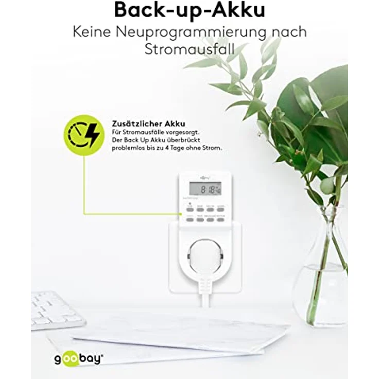 Goobay 2er Pack Digitale Zeitschaltuhr, 2 ) (Pack of 2) – Bild 7