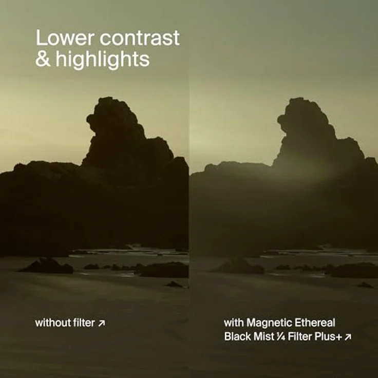 Urth 52mm Magnetic Ethereal Black Mist ¼ Diffusionsfilter (Plus+) - Kamera-Zubehör mit stärkerer Diffusion und farbneutraler Nanobeschichtung – Bild 4