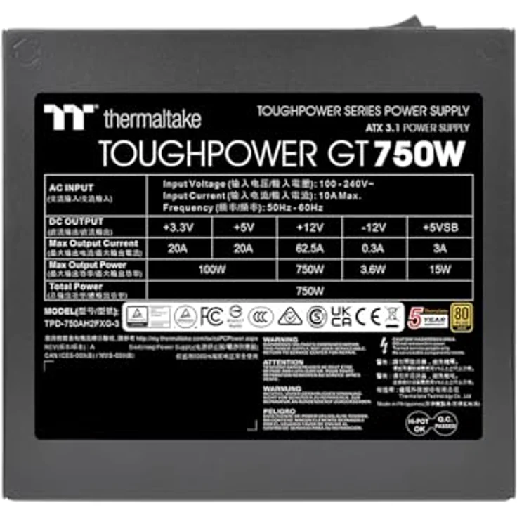 Thermaltake Toughpower GT 750W Modular 80Plus Gold Netzteil – Bild 5