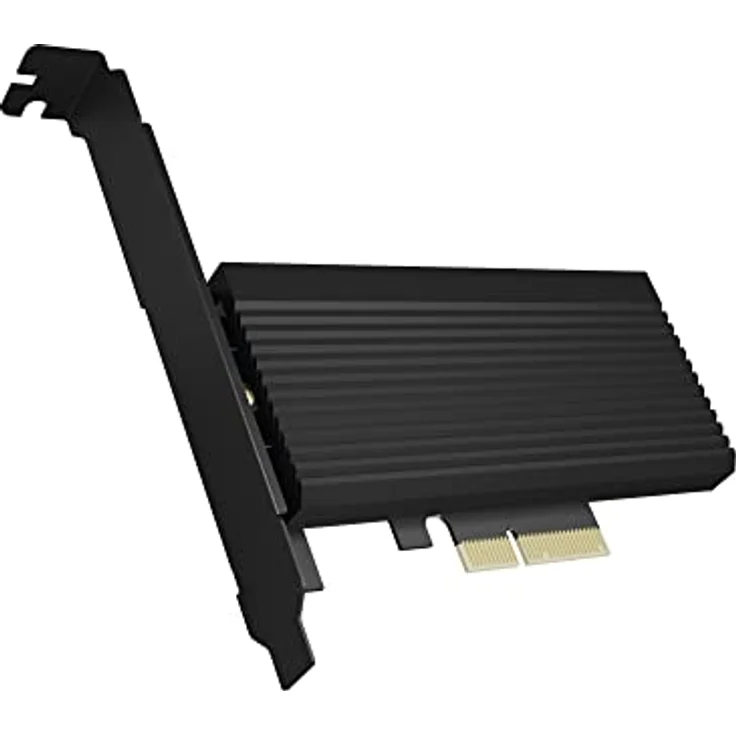 ICY BOX NVMe M.2 SSD zu PCIe 4.0 X4 mit Aluminiumkühlkörper Adapterkarte für Key-M mit USB C IB-PCI208-HS – Bild 1
