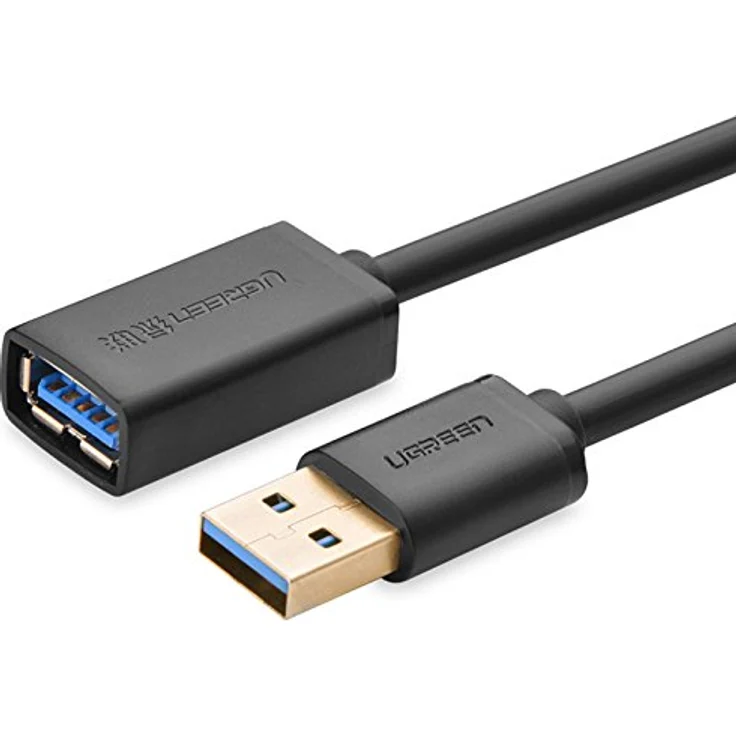 UGREEN USB 3.0 Verlängerungskabel 1.5 Meter, schnelle Datenübertragung, langlebig, schwarz – Bild 1