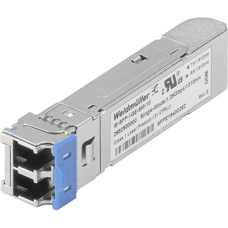 Weidmüller IE-SFP-1FE-SM-30, SFP Transceiver für Glasfaserverbindungen, Singlemode, 30 km Reichweite