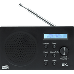 OK. ORD 101 BT-B-1 Tragbares Digitalradio, FM, DAB+, DAB, Bluetooth, beleuchtetes Display, Schwarz