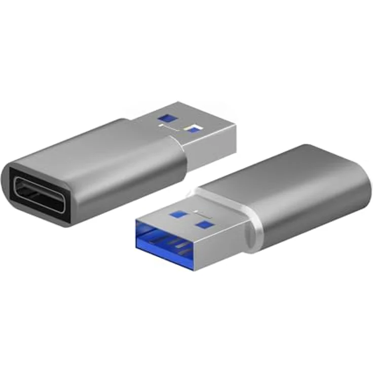 AISENS A108-0677 Mini Adapter USB 3.2 Gen2 / USB 2.0 3A, Typ USB-C/H-A/M, grau für schnelle Datenübertragung und Ladefunktion – Bild 2