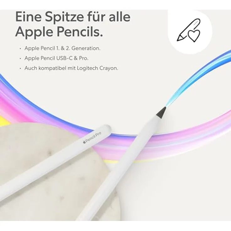 Paperlike Spitzen für Eingabestift, grau, 4er Pack für präzises Zeichnen und Notieren, kompatibel mit Apple Pencil – Bild 4