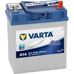 Varta A14 Blue Dynamic, Starterbatterie 12V / 40Ah / 330A, wartungsfrei, Pluspol rechts